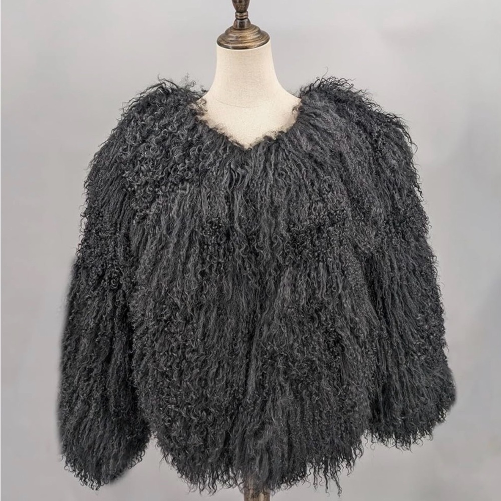 Women's Black Faux Fur Ski Jacket